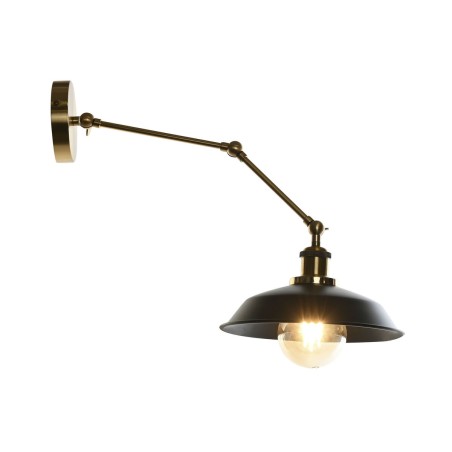 Lampada da Parete DKD Home Decor Nero Dorato Metallo 50 W Vintage 220