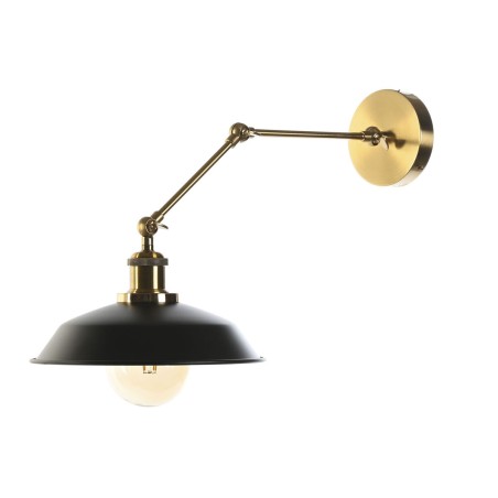 Lampada da Parete DKD Home Decor Nero Dorato Metallo 50 W Vintage 220