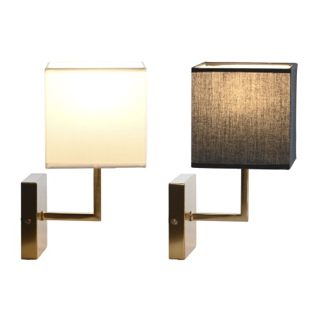 Wandleuchte DKD Home Decor Weiß Schwarz Gold 50 W 220 V 15 x 19 x 27