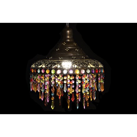 Lámpara de Techo DKD Home Decor 37 x 37 x 38 cm Dorado Metal Multicol 2