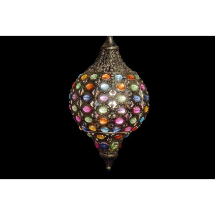 Lampadario DKD Home Decor Dorato Metallo Multicolore 40 W 50 W 24 x 24 2