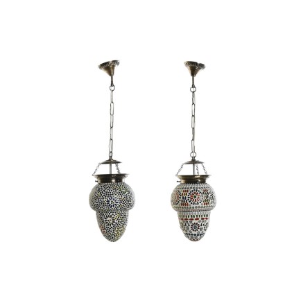 Lampadario DKD Home Decor Cristallo Metallo Multicolore 25 W 20 x 20 x