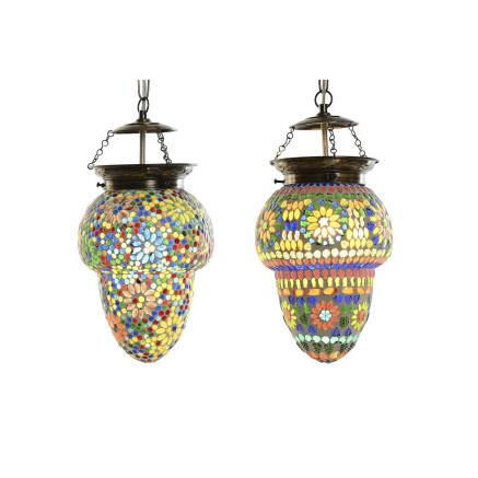 Deckenlampe DKD Home Decor Kristall Metall Bunt 25 W 20 x 20 x 28 cm ( 2