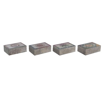Caja-Joyero DKD Home Decor Multicolor Piedra 15 x 10 x 5 cm (4 Unidade