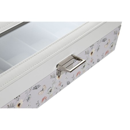 Caja para Relojes DKD Home Decor Azul Rosa claro Cristal 33 x 11 x 9 c