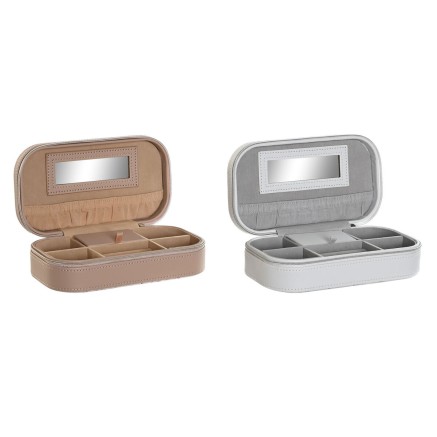 Caja-Joyero DKD Home Decor Azul Gris Camel Rosa claro Poliuretano Espe 2