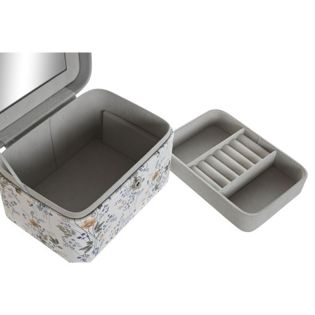 Boîte à bijoux DKD Home Decor Blanc Gris Lila Rose clair Polyurétha