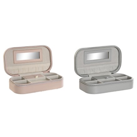 Jewelry box DKD Home Decor White Grey Lilac Light Pink Polyurethane Mi 2