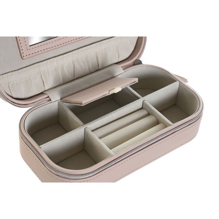 Boîte à bijoux DKD Home Decor Blanc Gris Lila Rose clair Polyurétha