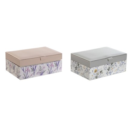 Box-Schmuckkästchen DKD Home Decor Weiß Grau Lila Polyurethan 18 x 1