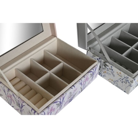 Box-Schmuckkästchen DKD Home Decor Weiß Grau Lila Polyurethan 18 x 1