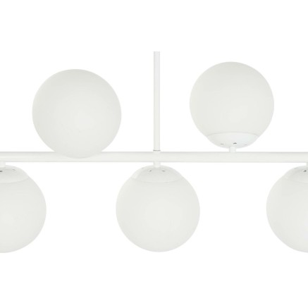 Lámpara de Techo DKD Home Decor 98 x 45 x 30 cm Cristal Metal Blanco 2