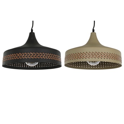 Lampadario DKD Home Decor Marrone Nero Crema Metallo 50 W 35 x 35 x 20