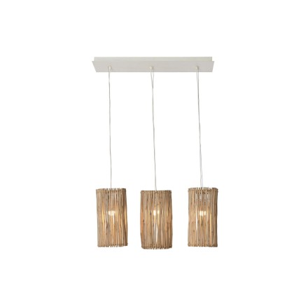 Ceiling Light Home ESPRIT White Natural Eucalyptus wood 50 W 20 x 20 x 2