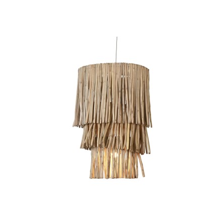 Suspension Home ESPRIT Naturel Bois d'eucalyptus 50 W 50 x 50 x 90 cm 2