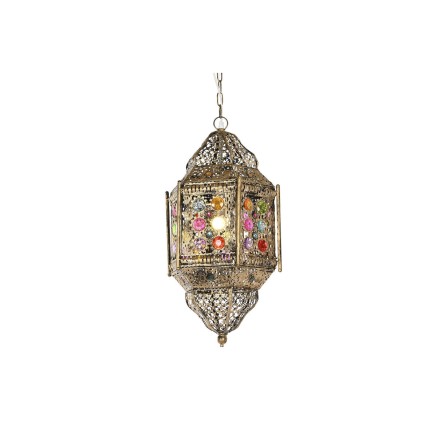 Lampadario Home ESPRIT Multicolore Dorato Metallo 50 W 29 x 26 x 105 c 2