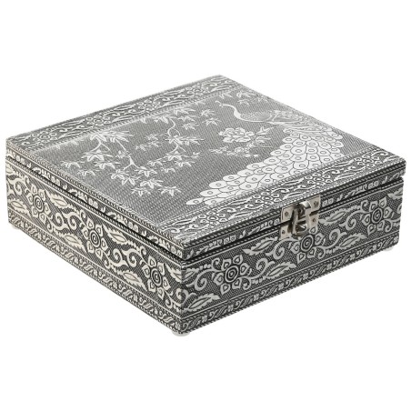 Box-Schmuckkästchen Home ESPRIT grün Silberfarben Holz Aluminium 18