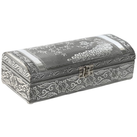 Scatola-Portagioie Home ESPRIT Verde Argentato Legno Alluminio 22,5 x