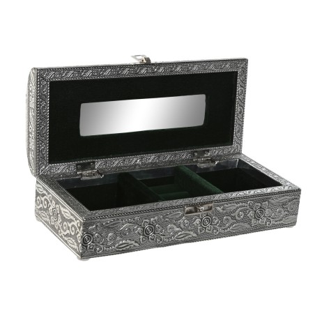Scatola-Portagioie Home ESPRIT Verde Argentato Legno Alluminio 22,5 x