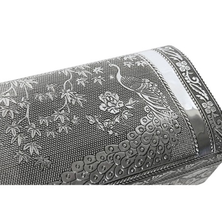 Scatola-Portagioie Home ESPRIT Verde Argentato Legno Alluminio 22,5 x