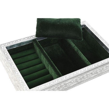 Box-Schmuckkästchen Home ESPRIT grün Silberfarben Holz Aluminium 25