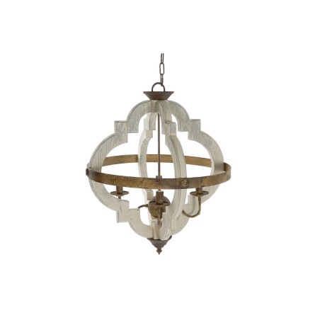 Lámpara de Techo Home ESPRIT Blanco Bronce Hierro Abeto 40 W 63 x 63
