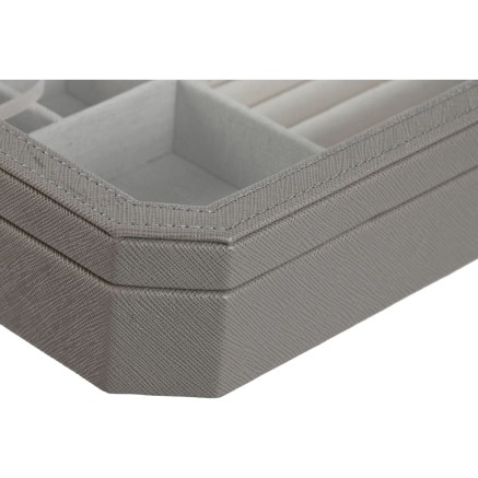 Caja-Joyero Home ESPRIT Beige Cristal 30 x 21 x 6 cm 2