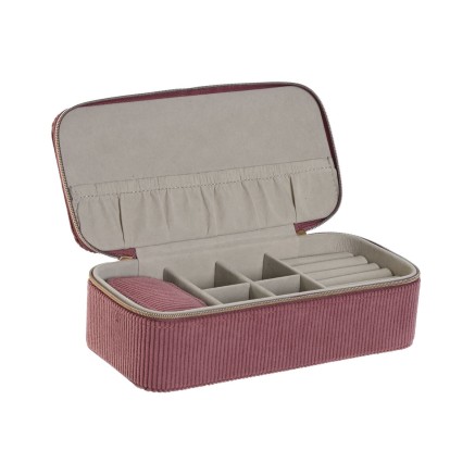 Boîte à bijoux Home ESPRIT Crème Magenta 20,5 x 10 x 6 cm (2 Pièce