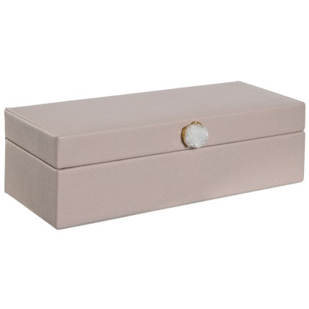 Scatola-Portagioie Home ESPRIT Rosa chiaro 28,5 x 12,5 x 5,5 cm 2