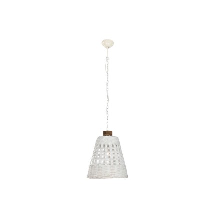 Suspension Home ESPRIT Blanc Bambou Bois de manguier 50 W 48 x 48 x 57