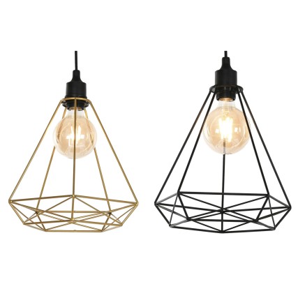 Ceiling Light Home ESPRIT Black Golden Metal 50 W 28 x 27 x 34 cm (2 U 2