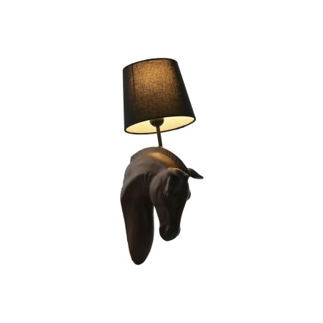 Wall Lamp Home ESPRIT Black Dark brown Colonial Horse 220 V 18 x 21,5
