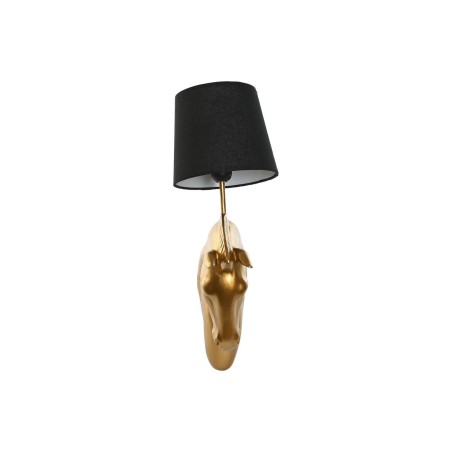 Wall Lamp Home ESPRIT Black Golden Horse 220 V 18 x 21,5 x 50,5 cm (2