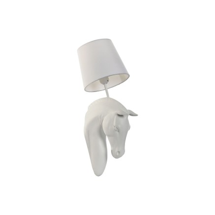 Muurlamp Home ESPRIT Wit 50 W Modern Paard Verouderde afwerking 220 V
