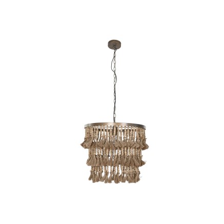 Lampadario Home ESPRIT Marrone Naturale Legno Metallo 50 W 53 x 53 x 1