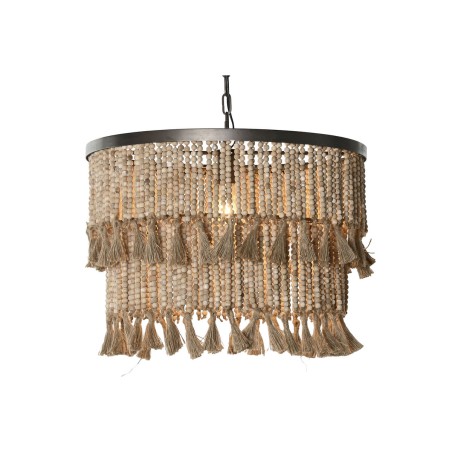 Ceiling Light Home ESPRIT Brown Natural Wood Metal 50 W 61 x 61 x 117