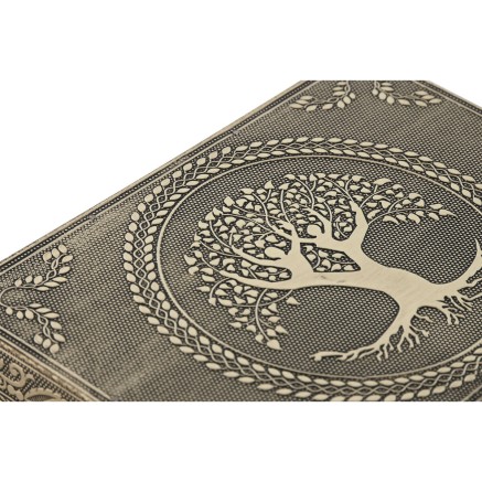 Scatola-Portagioie Home ESPRIT Bianco Champagne Legno Alluminio 17,5 x 2