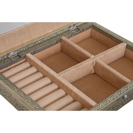 Box-Schmuckkästchen Home ESPRIT Weiß Champagner Holz Aluminium 27,5
