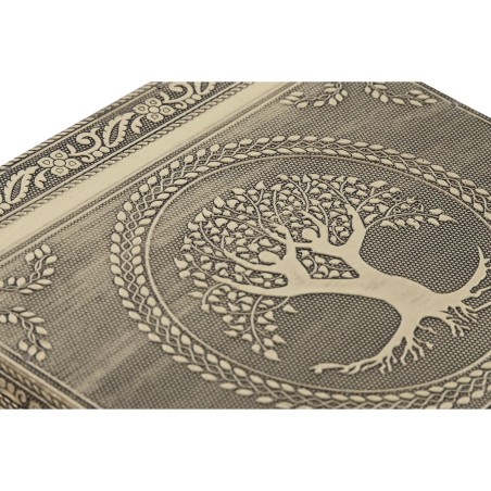 Boîte à bijoux Home ESPRIT Blanc Champagne Bois Aluminium 18 x 18 x