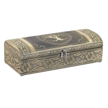 Scatola-Portagioie Home ESPRIT Bianco Champagne Legno Alluminio 22,5 x