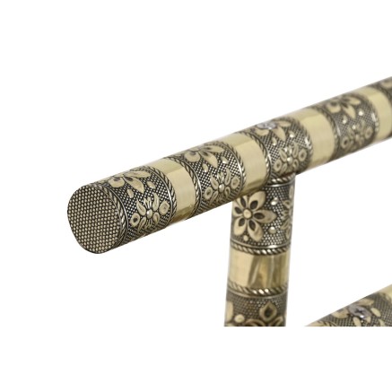 Doos-Juwelenkistje Home ESPRIT Wit Champagne Hout Aluminium 20 x 10 x 2