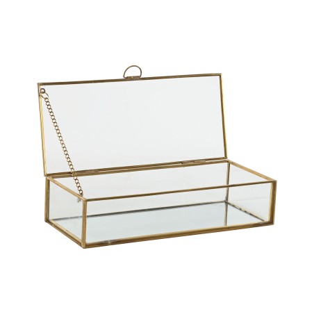 Boîte à bijoux Home ESPRIT Doré Métal Verre 23 X 10 X 5,5 cm