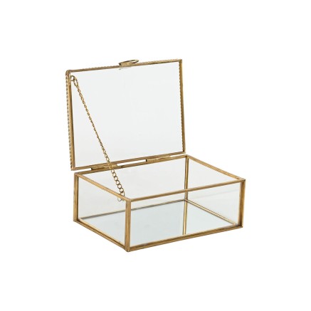 Box-Schmuckkästchen Home ESPRIT Gold Metall Kristall 14 X 10,3 X 5,8