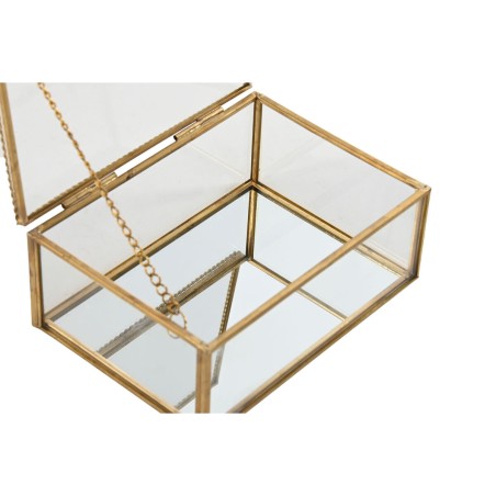 Box-Schmuckkästchen Home ESPRIT Gold Metall Kristall 14 X 10,3 X 5,8