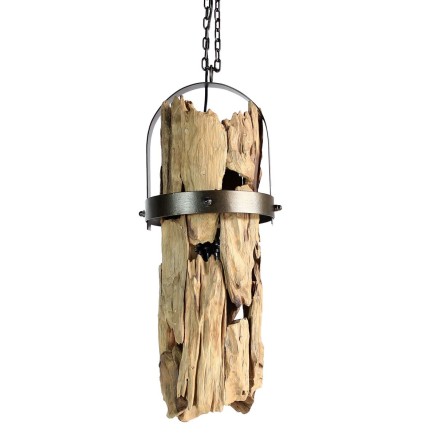 Lámpara de Techo Home ESPRIT Hierro madera de teca 160 x 30 x 40 cm 2