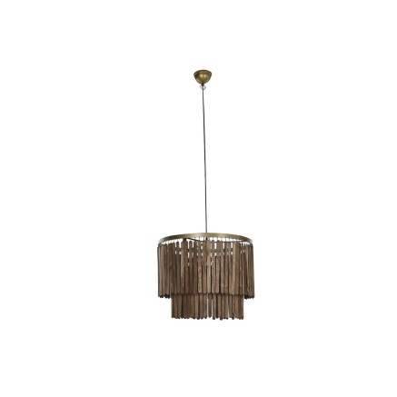 Lampadario Home ESPRIT Marrone Dorato Legno Metallo Legno di mango 50