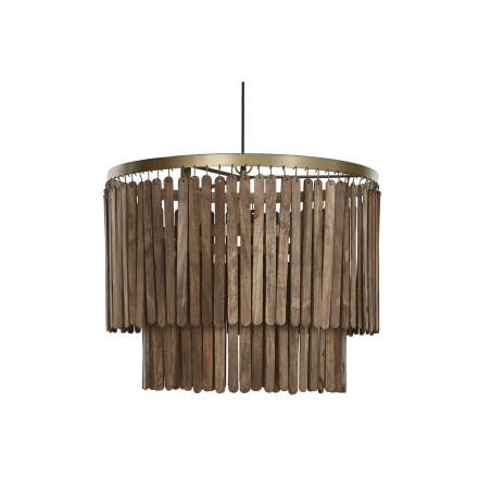 Lampadario Home ESPRIT Marrone Dorato Legno Metallo Legno di mango 50