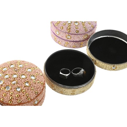 Jewelry box Home ESPRIT Yellow Orange Pink Lilac Aluminium 10 x 10 x 5 2