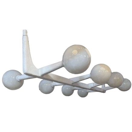 Plafondlamp Home ESPRIT Wit Metaal Kristal 110 x 45 x 23 cm 2