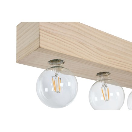 Lámpara de Techo Home ESPRIT Blanco Negro Marrón claro Madera 50 W 8 2